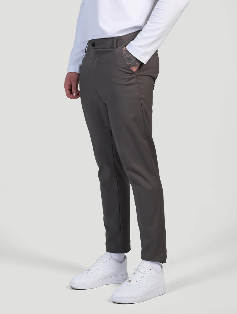 Pantaloni Stretch Astino - Grigio