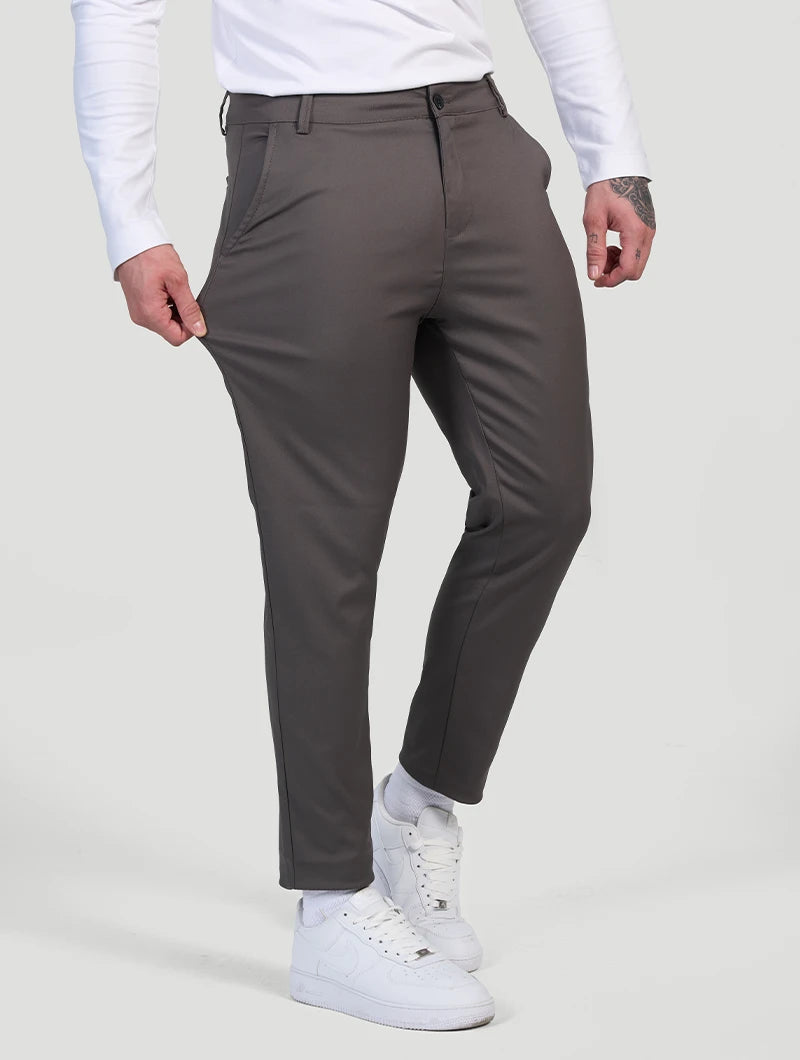 Pantaloni Stretch Astino - Grigio
