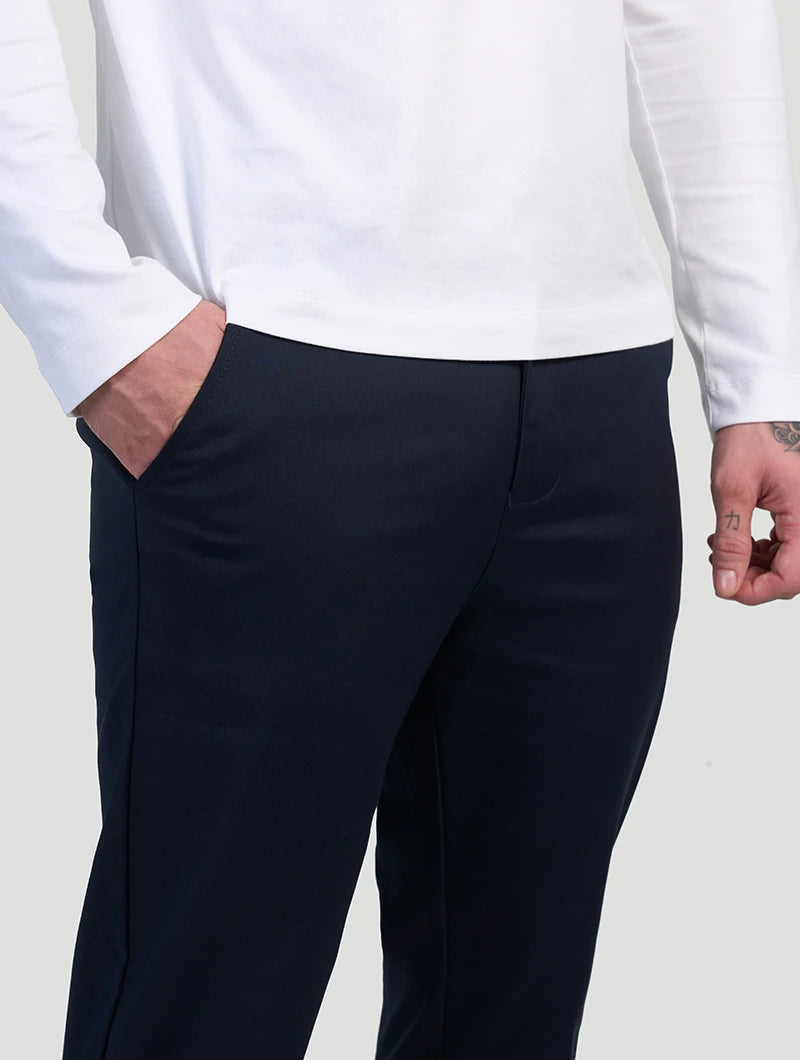 Pantaloni Stretch Astino - Blu Navy