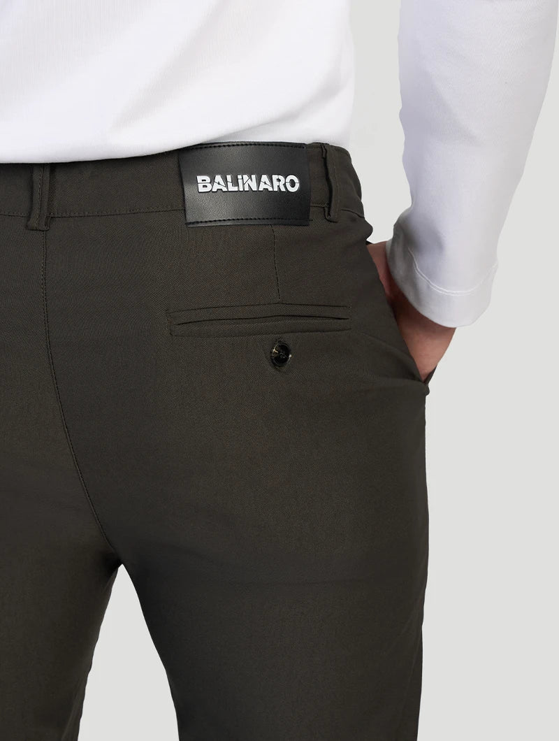 Noa Stretch بنطال  - زيتوني أسود