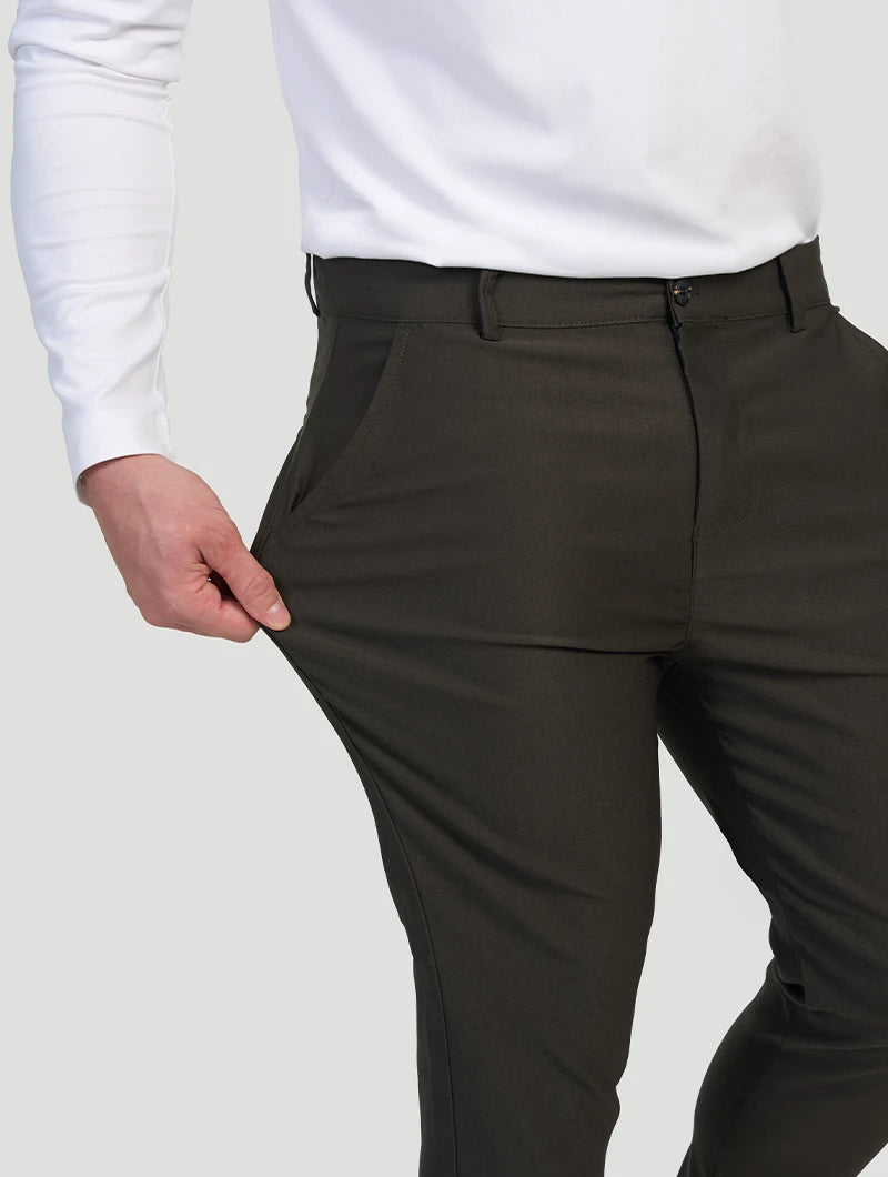 Noa Stretch Pants - Black Olive
