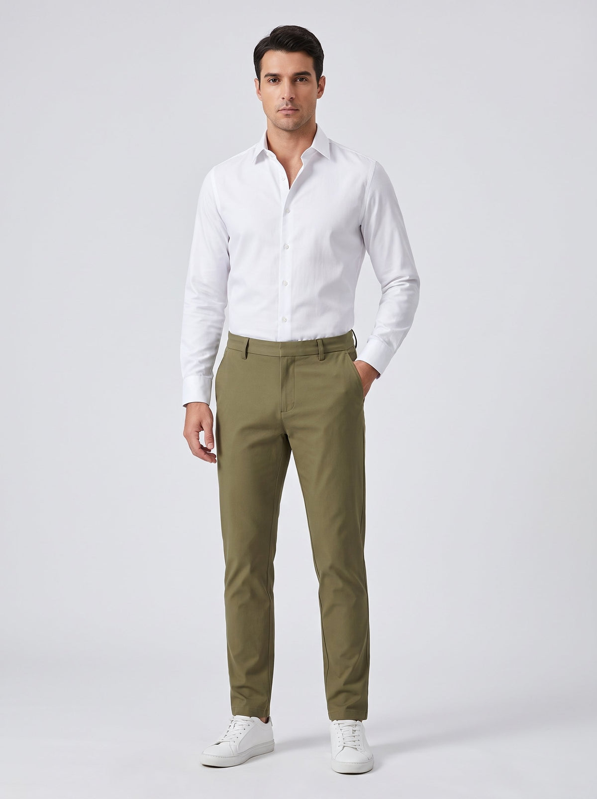 Rafael Slim Chino - Olive Green