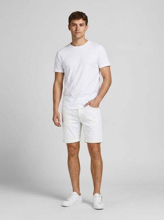 Cassio Denim Shorts - White