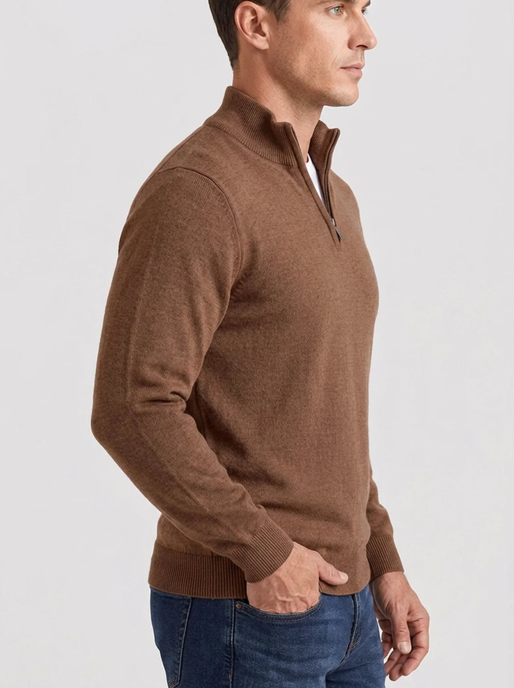 Cesare Knit Sweater - Brown