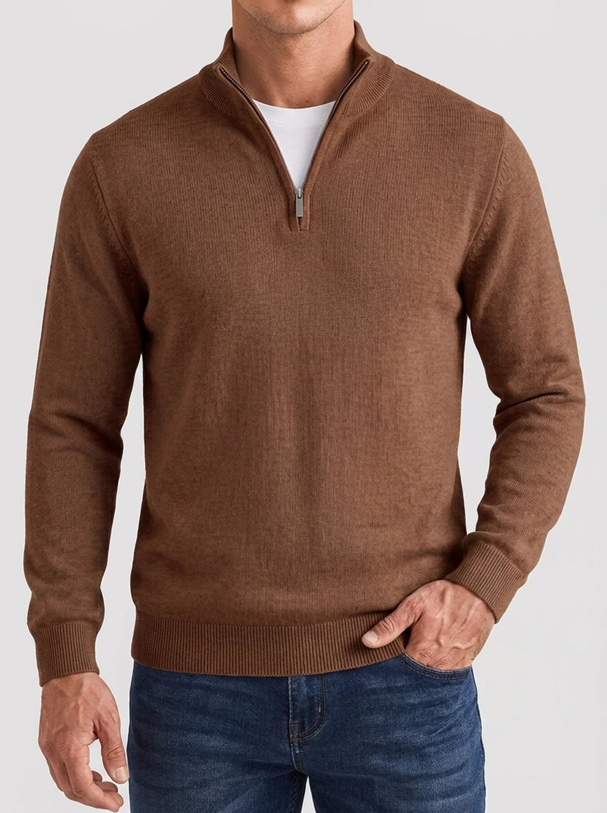 Cesare Knit Sweater - Brown