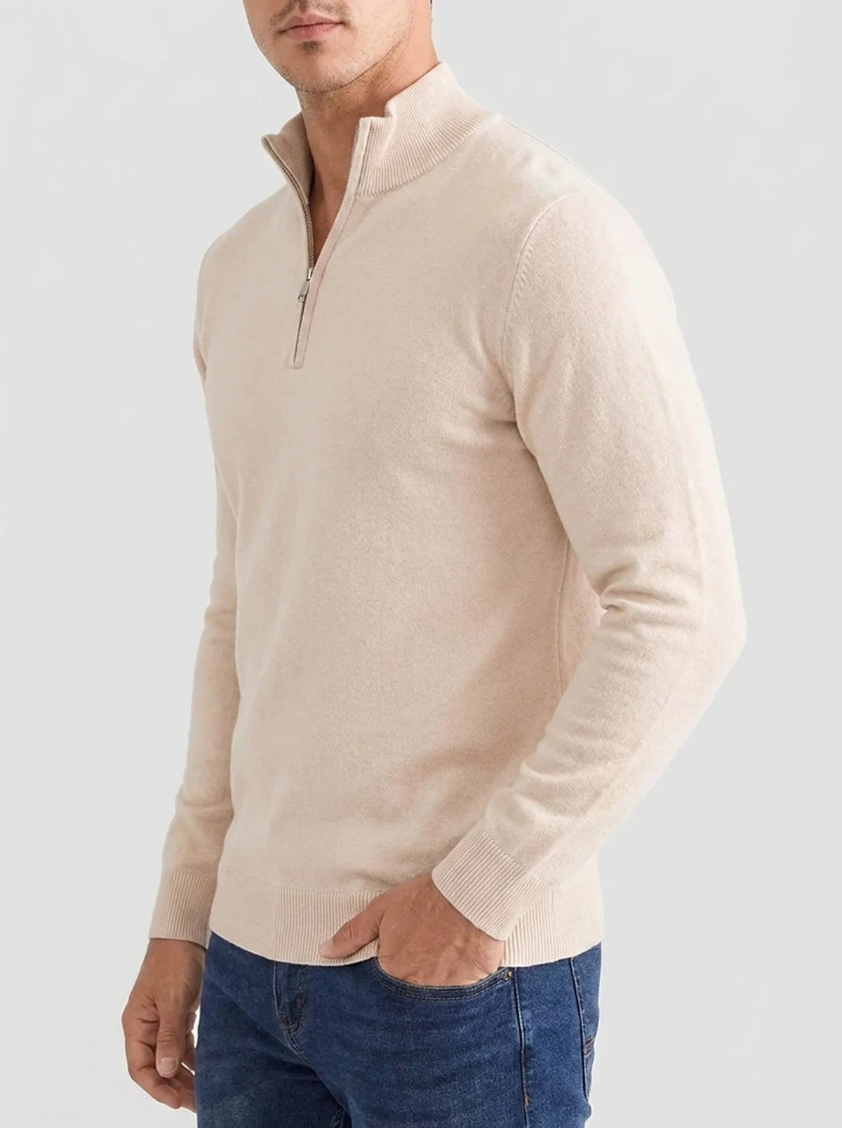 Cesare Knit Sweater - Cream