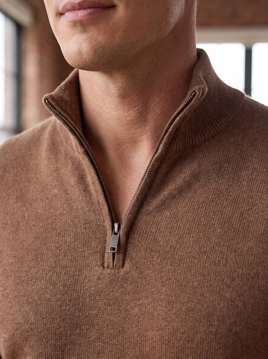 Cesare Knit Sweater - Brown
