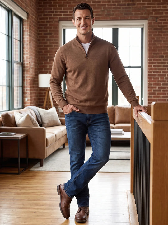 Cesare Knit Sweater - Brown