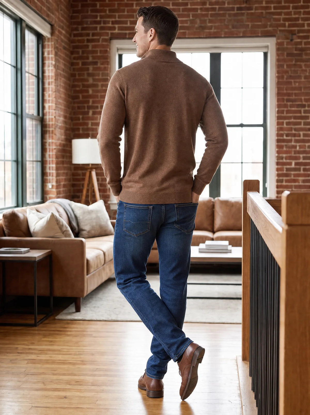 Cesare Knit Sweater - Brown