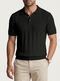 Dante Knit Polo Shirt - Black
