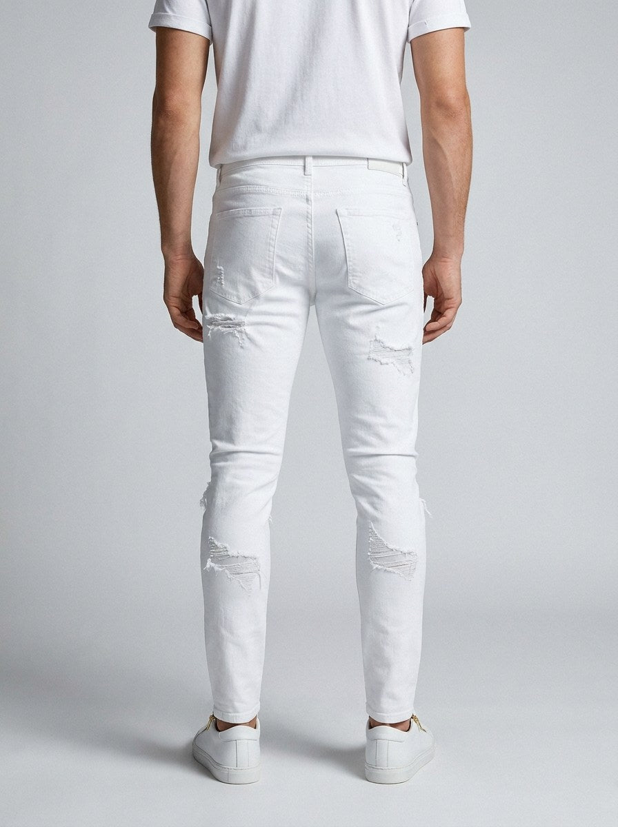 Enzo Stretch Pants - White