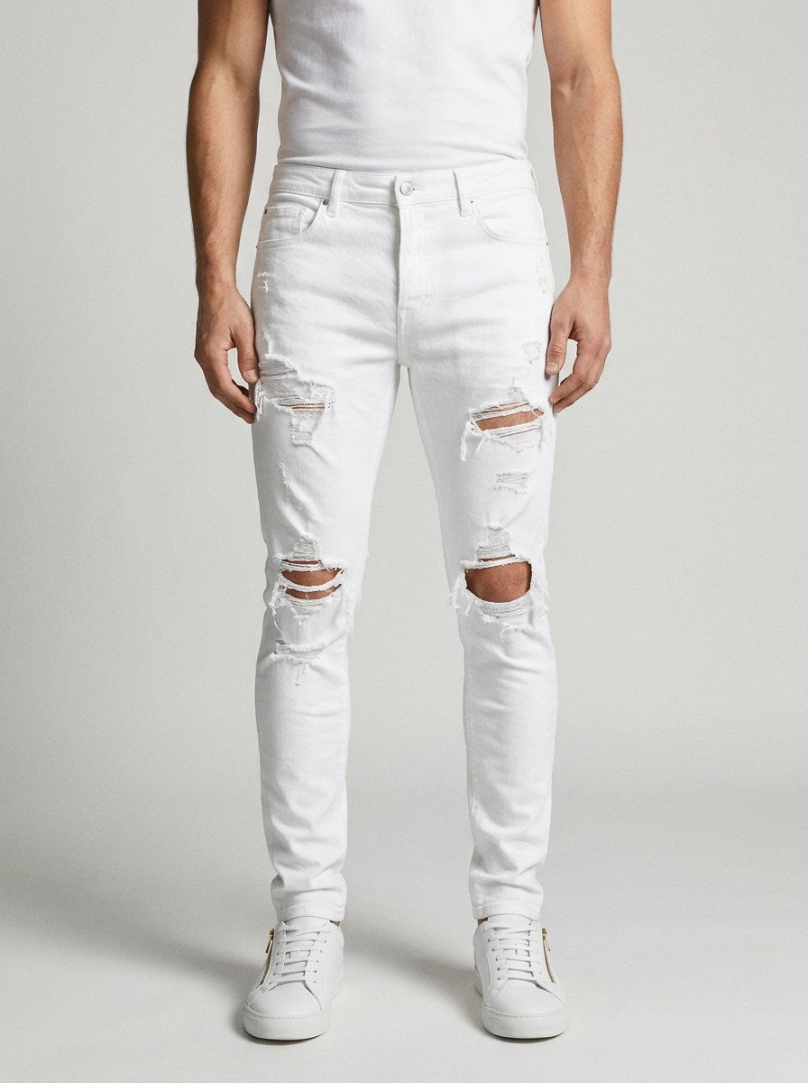 Enzo Stretch Pants - White
