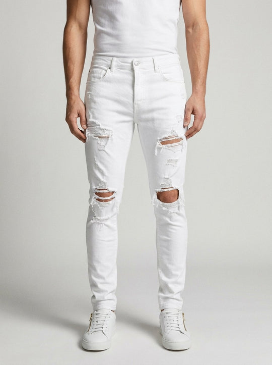 Enzo Stretch Pants - White