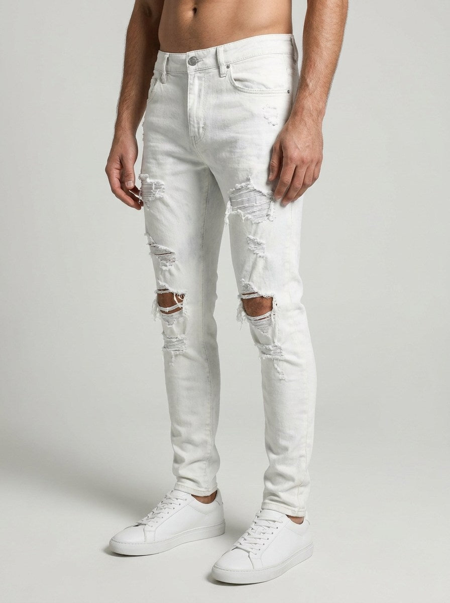 Enzo Stretch Pants - White
