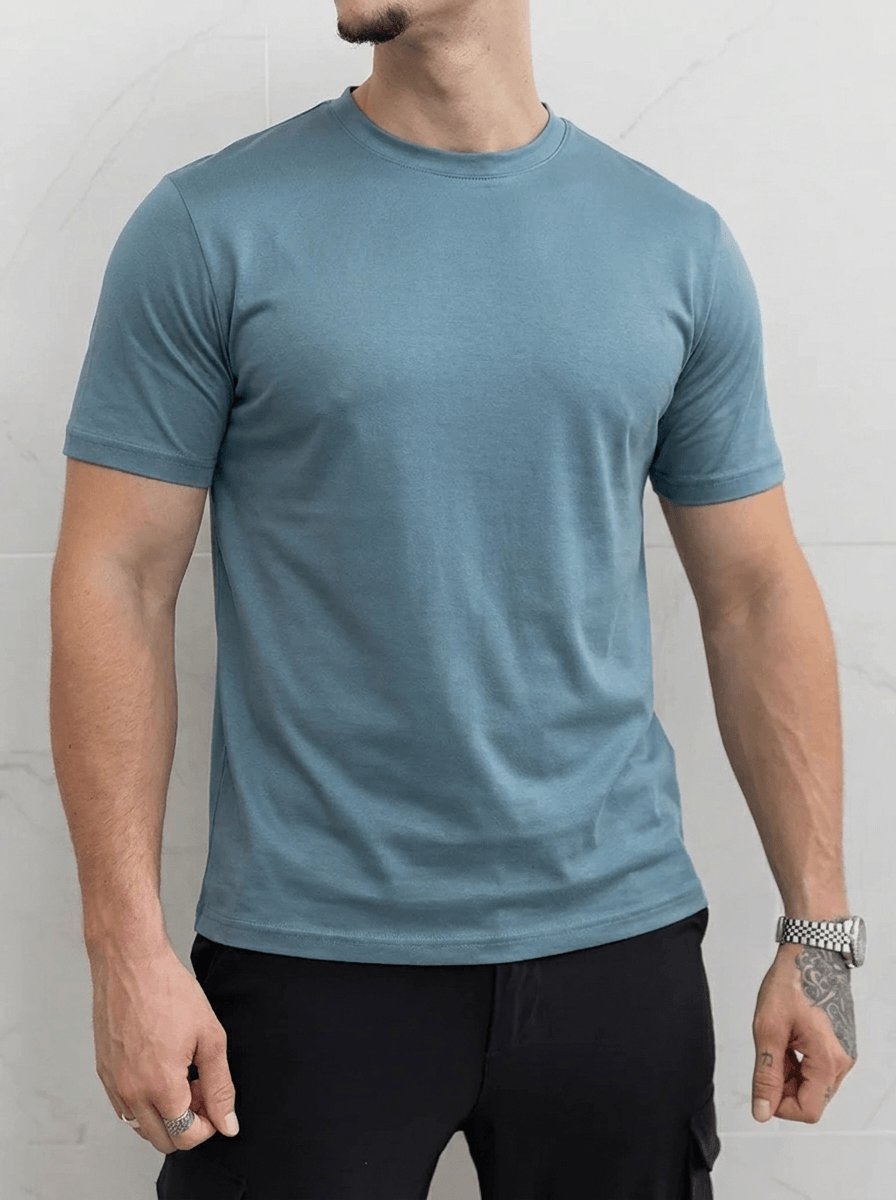 Evano T-Shirt - Dusty Blue