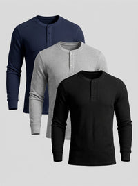 Henley Sweater 3-Pack | Aviero