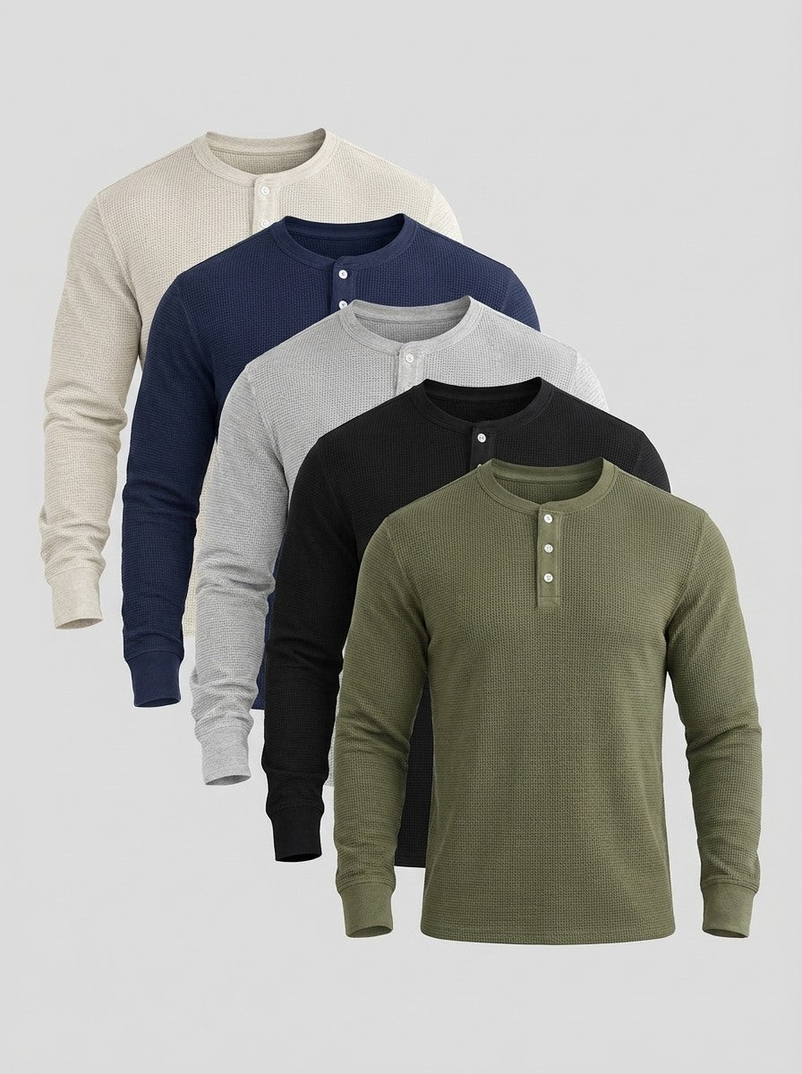 Henley Sweater 5-Pack | Aviero