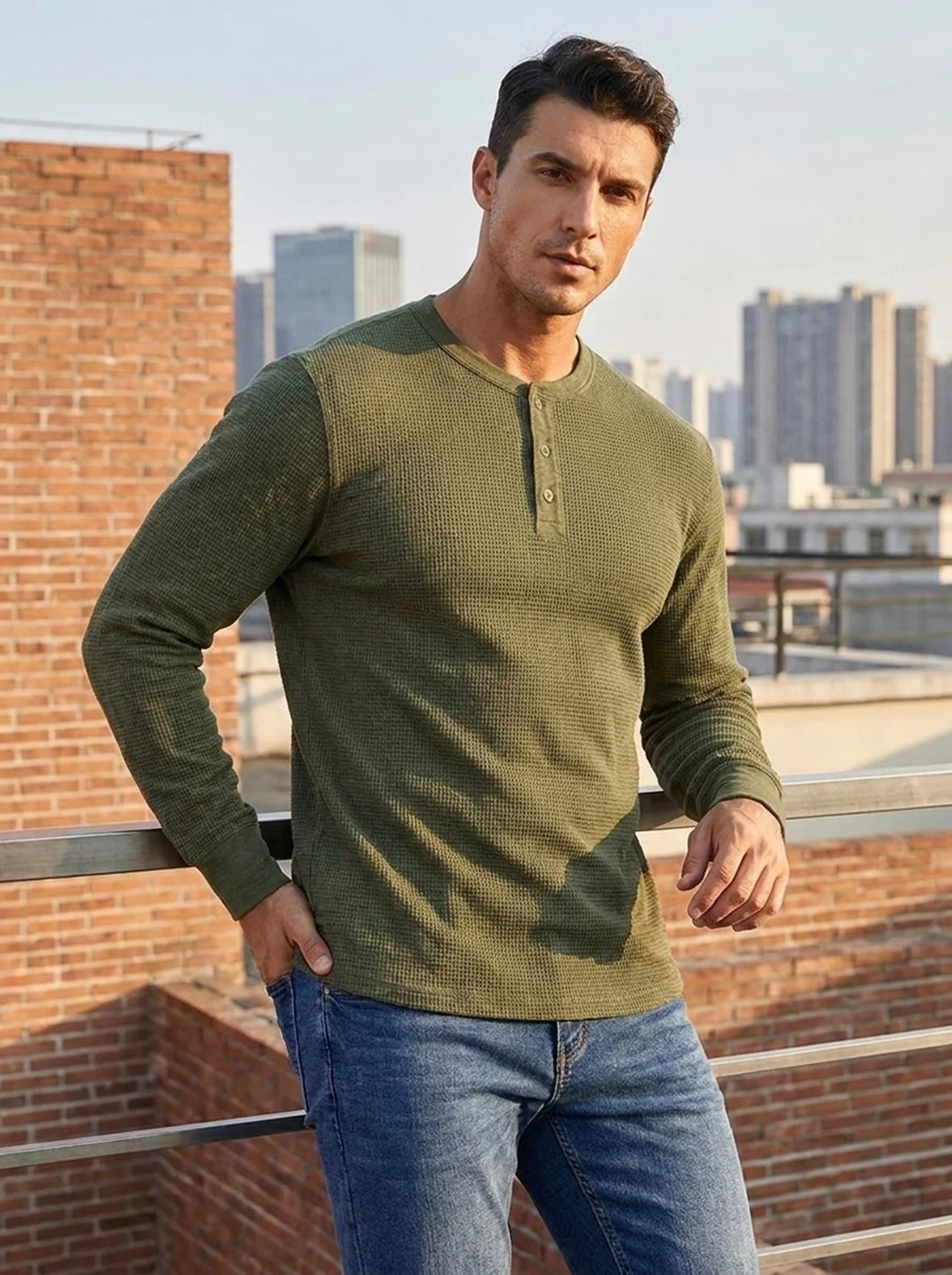 Henley Sweater 5-Pack | Aviero