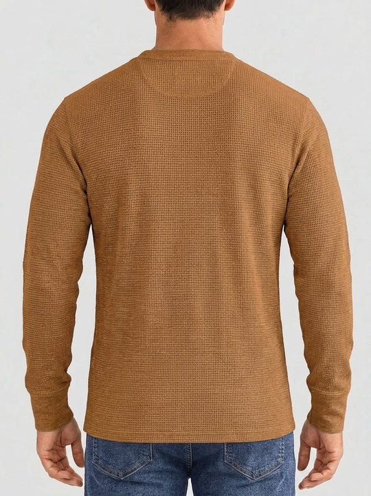 Henley Aviero Waffle Sweater - Gold