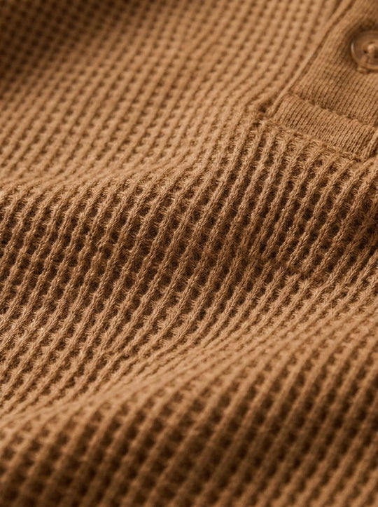 Henley Aviero Waffle Sweater - Gold