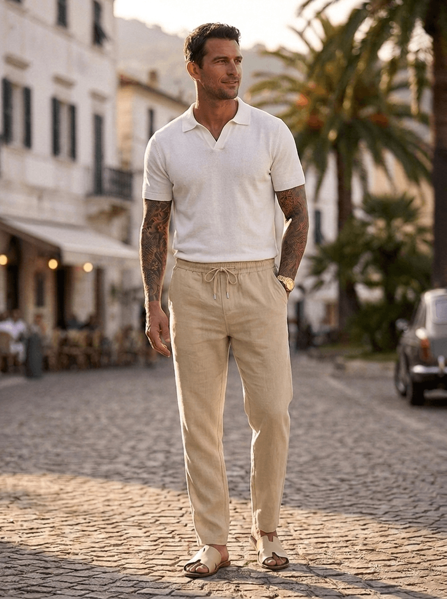 Kayo Linen Pants - Khaki