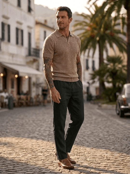Kayo Linen Pants - Black