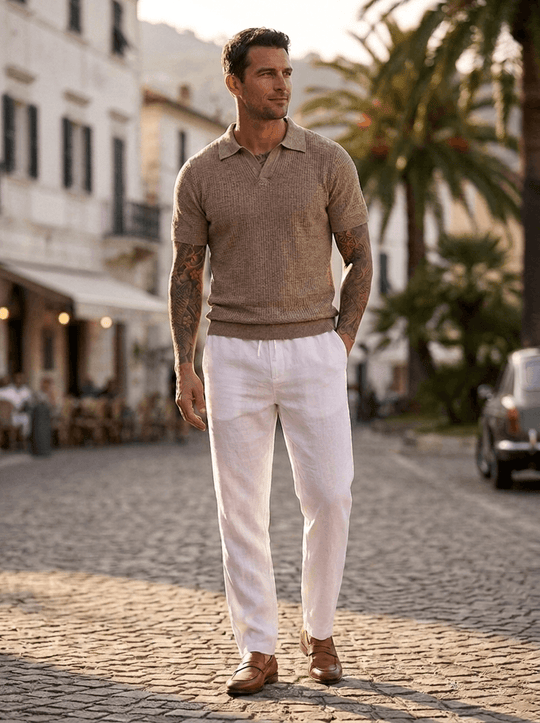 Kayo Linen Pants - White
