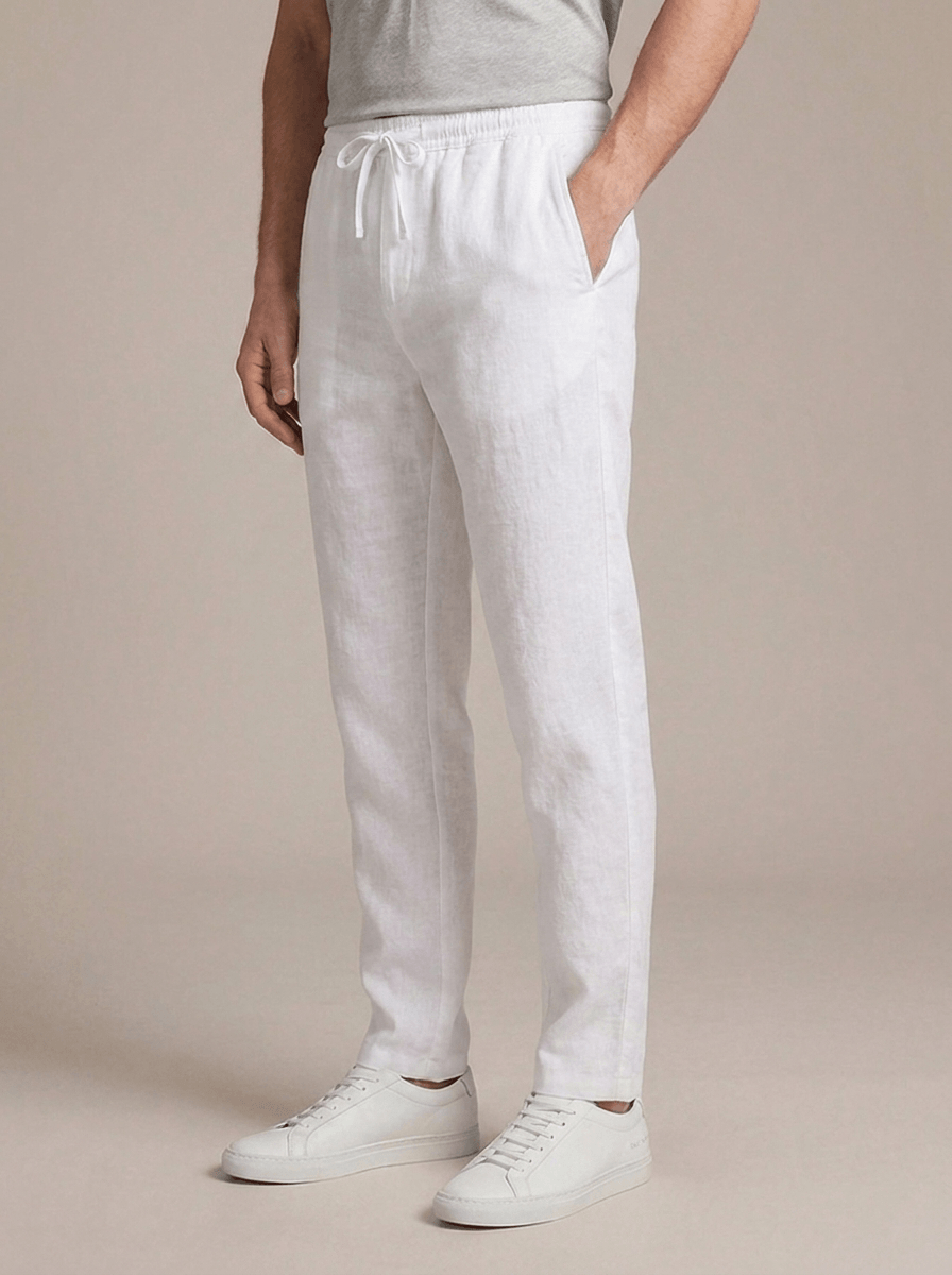 Kayo Linen Pants - White