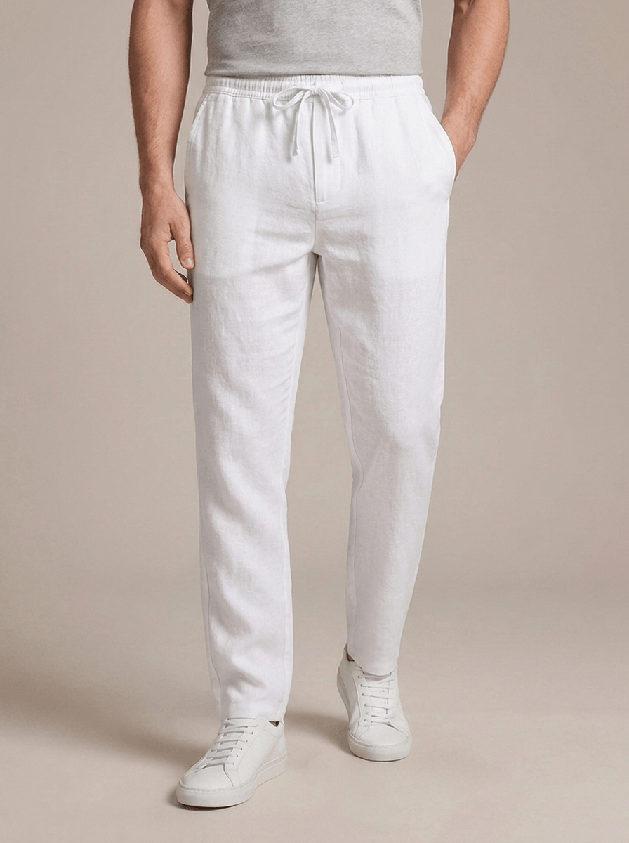 Kayo Linen Pants - White