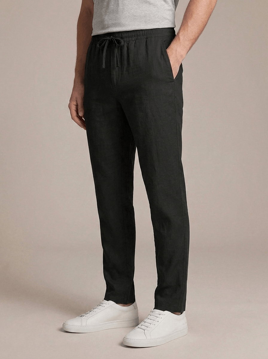 Kayo Linen Pants - Black