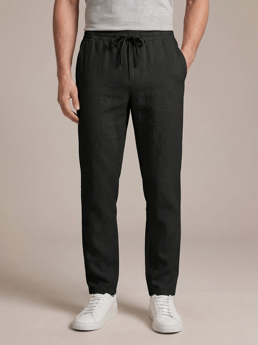 Kayo Linen Pants - Black