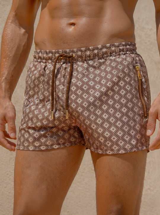 Kendo Swim Shorts - Brown