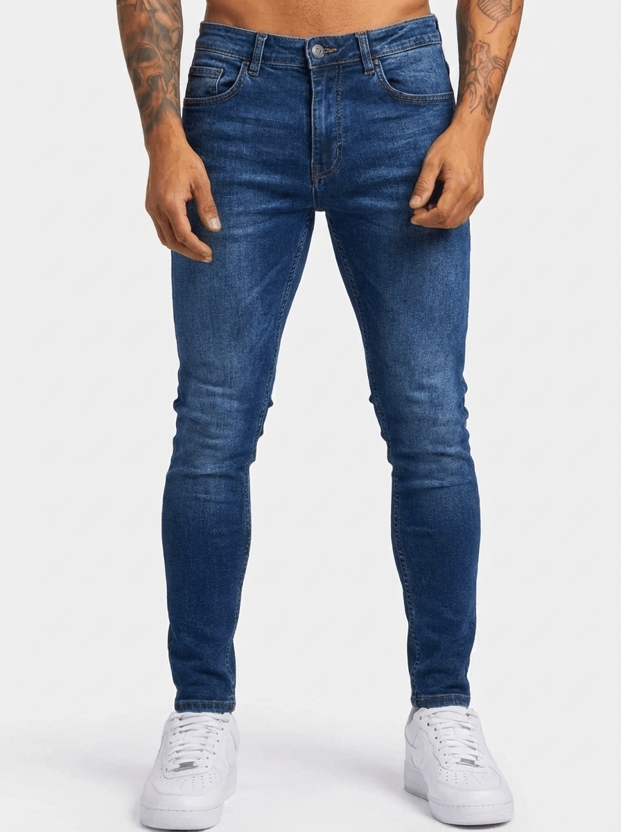 Jeans Regular Stretch Lendo - Blu