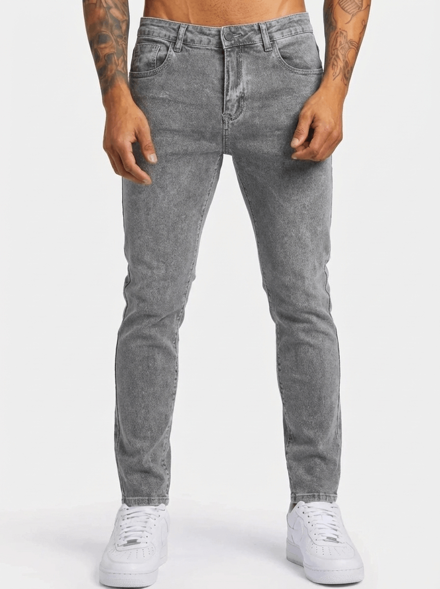 Jeans Regular Stretch Lendo - Grigio Chiaro