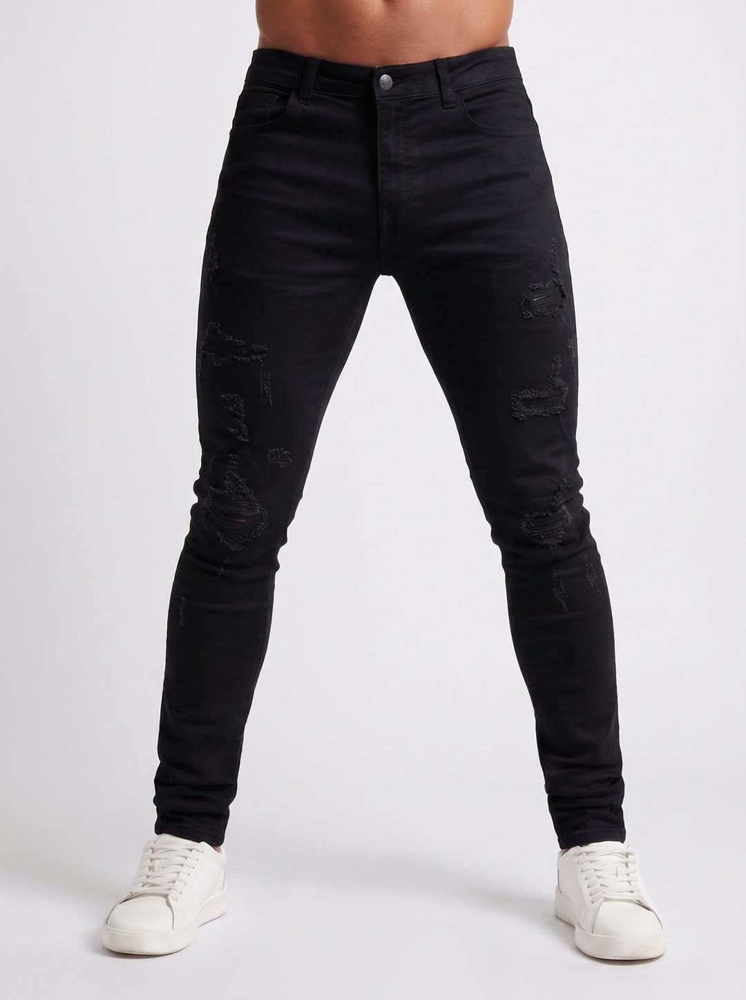The Lucio Jeans - Ripped Black – front
