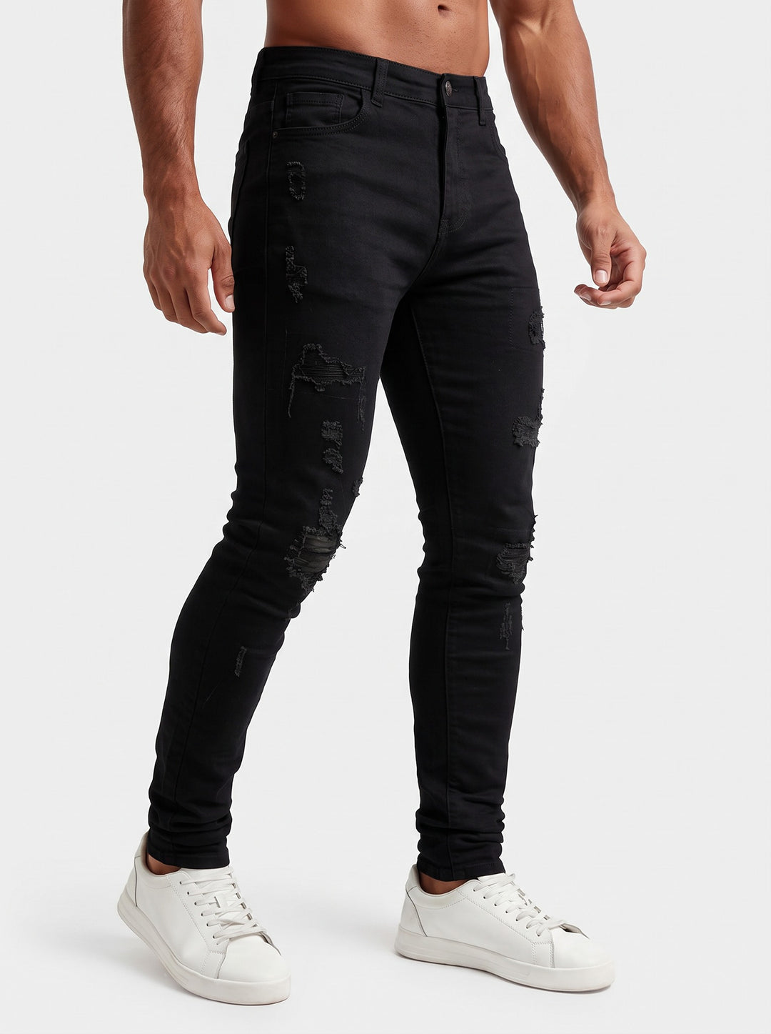 The Lucio Jeans - Ripped Black – side