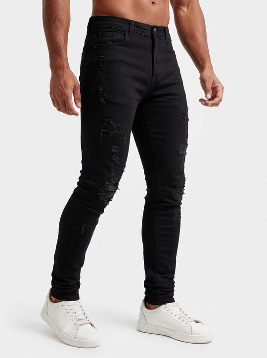 The Lucio Jeans - Ripped Black – side