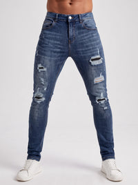 The Lucio Jeans - Ripped Dark Blue