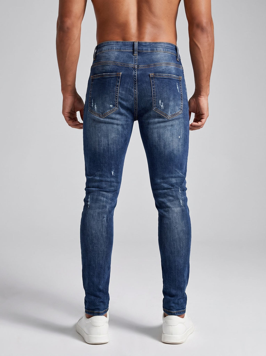 The Lucio Jeans - Ripped Dark Blue – back