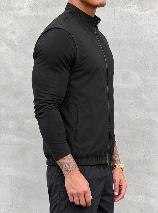 Massimo Reversible Gilet - Black & Beige