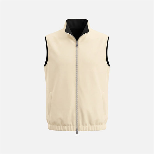 Massimo Reversible Gilet - Black & Beige