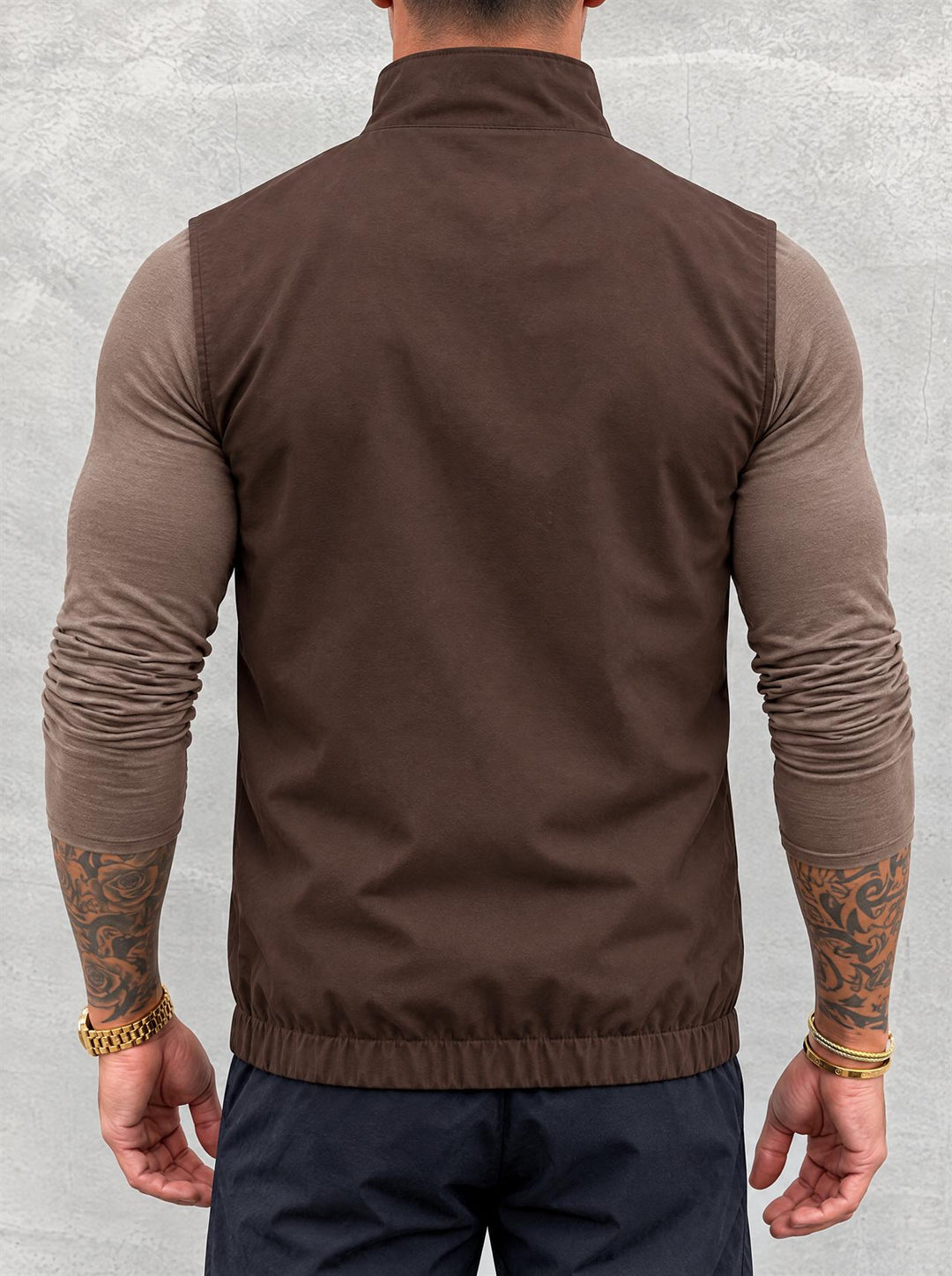 Massimo Reversible Gilet - Brown & Khaki