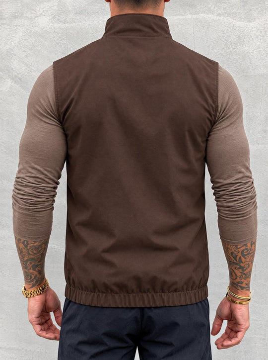Massimo Reversible Gilet - Brown & Khaki