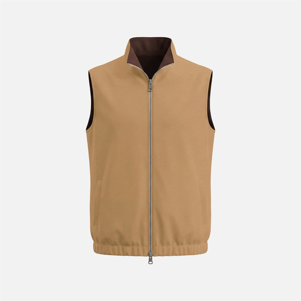 Massimo Reversible Gilet - Brown & Khaki