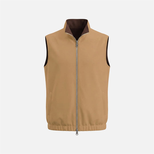 Massimo Reversible Gilet - Brown & Khaki
