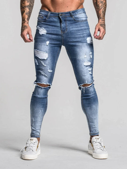 The Milano Jeans - Ripped Dark Blue