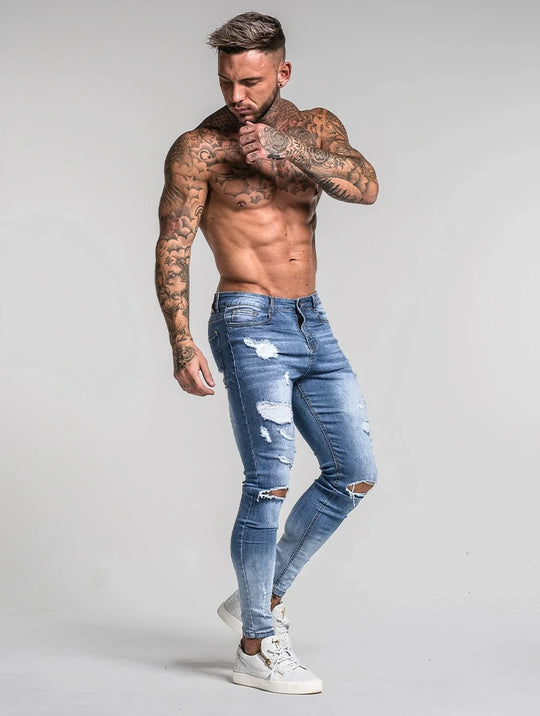 The Milano Jeans - Ripped Dark Blue