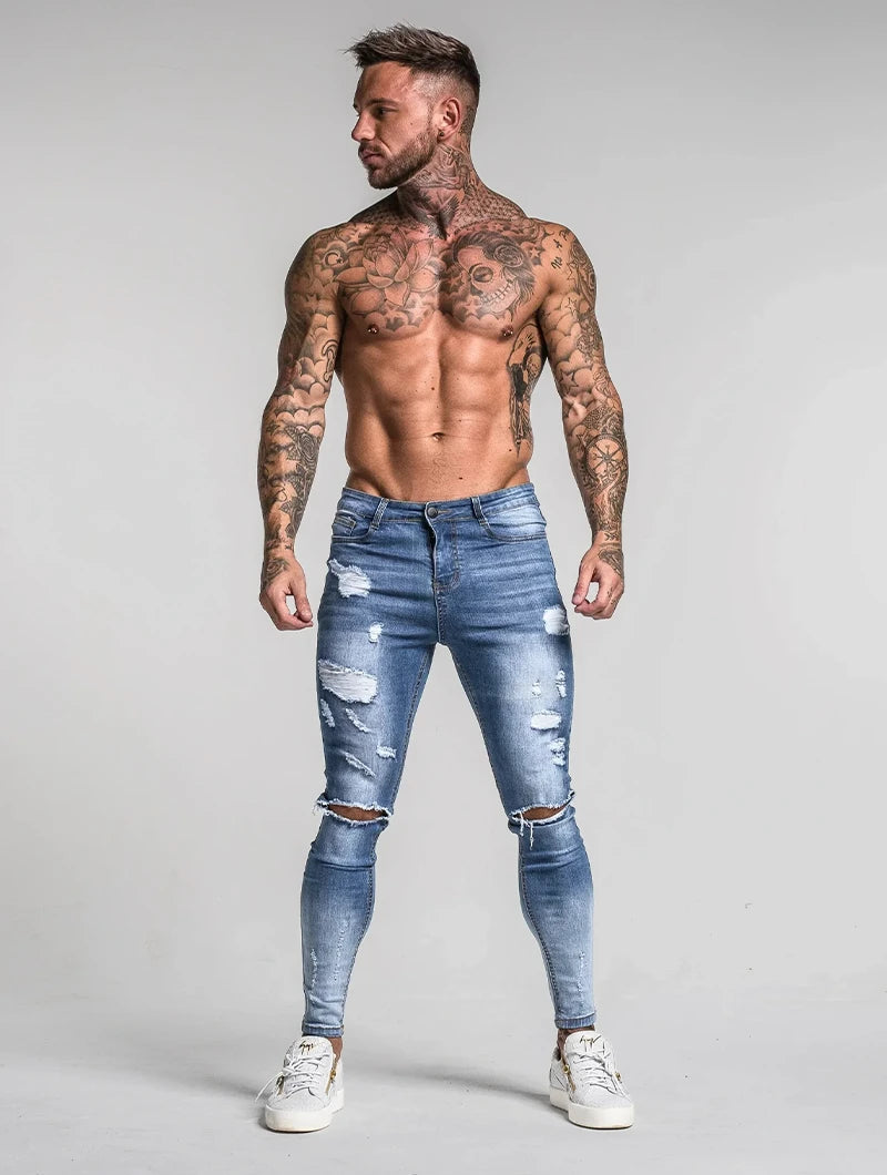 The Milano Jeans - Ripped Dark Blue