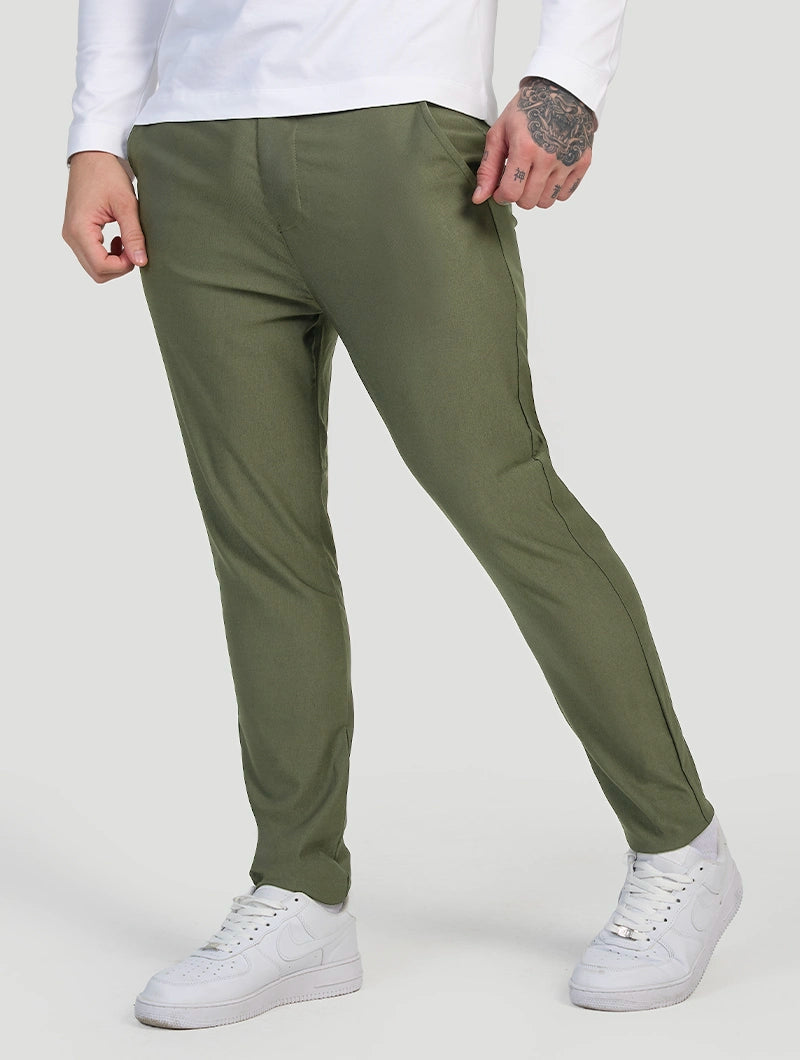 Noa Stretch Pants - Olive Green