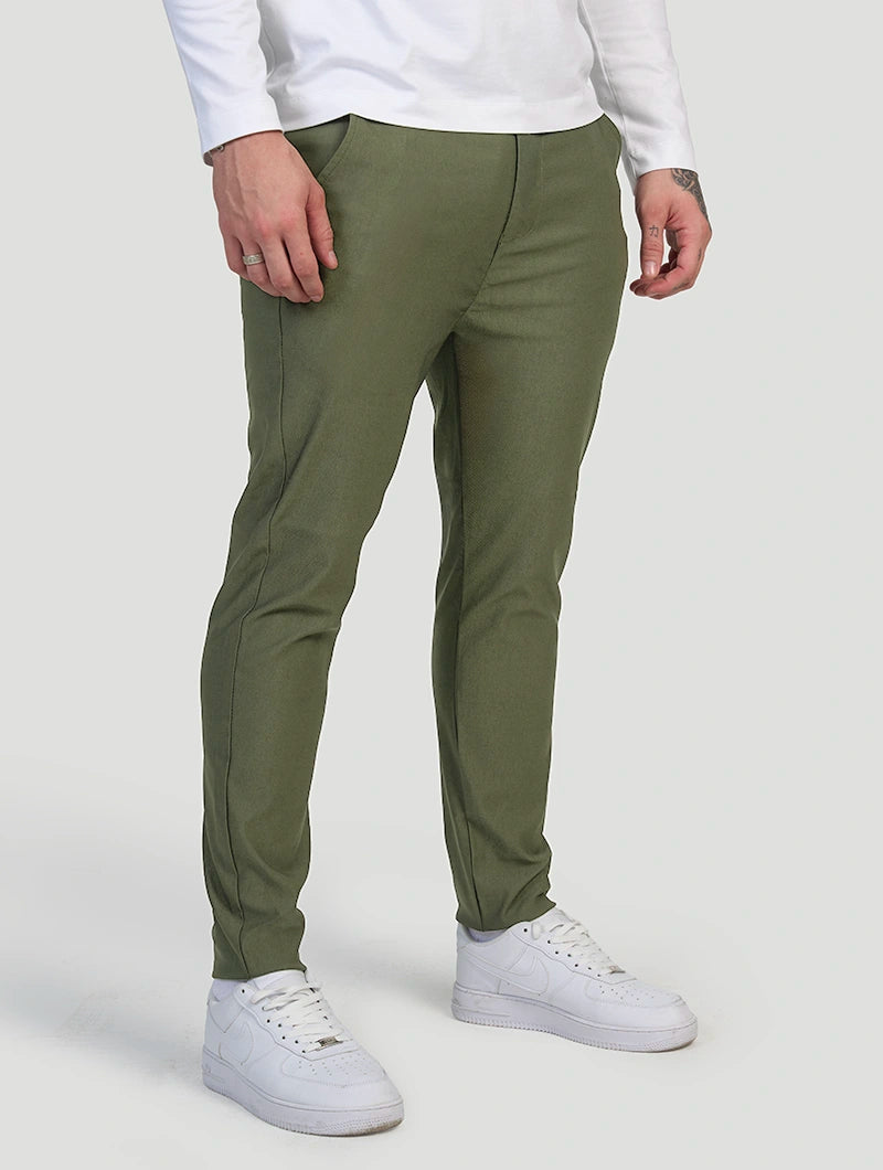 Noa Stretch Pants - Olive Green